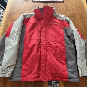 Columbia Men's Red and Gray Jacket
